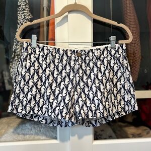 Old Navy Navy and White Seahorse Pattern Shorts